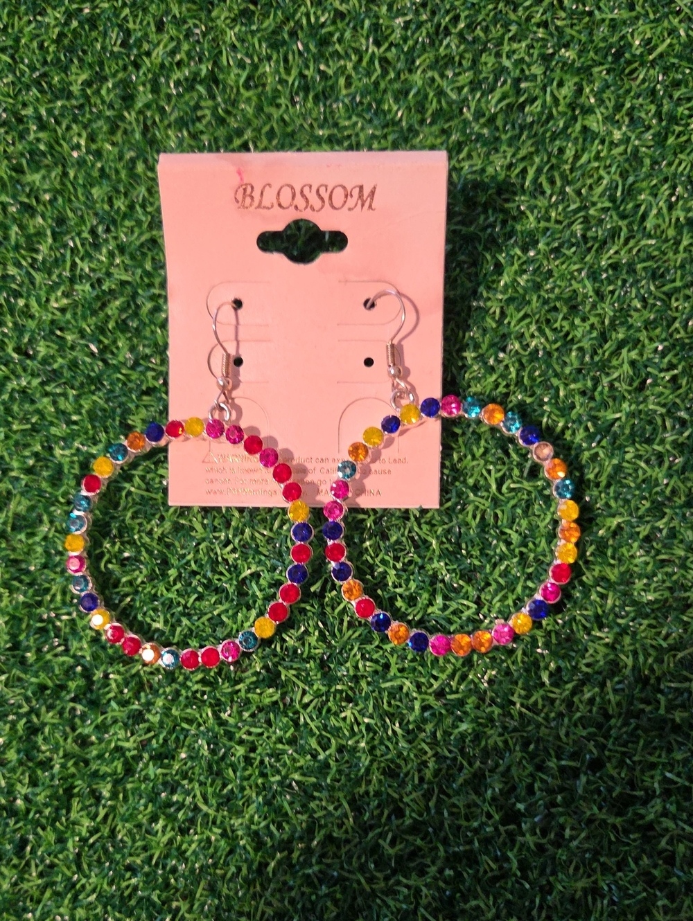 ❤️Blossom Multicolor Rhinestone Hoop Earrings